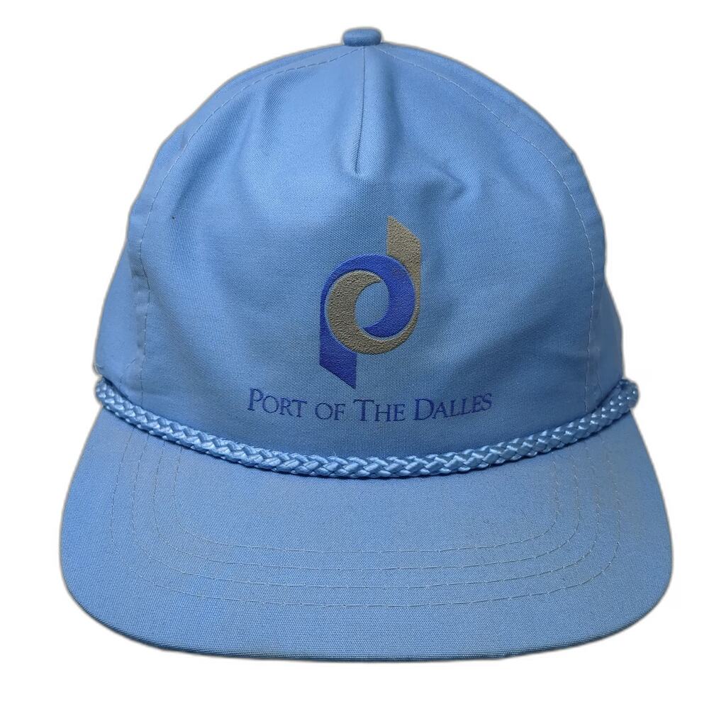 Sportcap 5 Panel Blue OS Vintage Port Of The Dalles Rope Slideback Hat Oregon